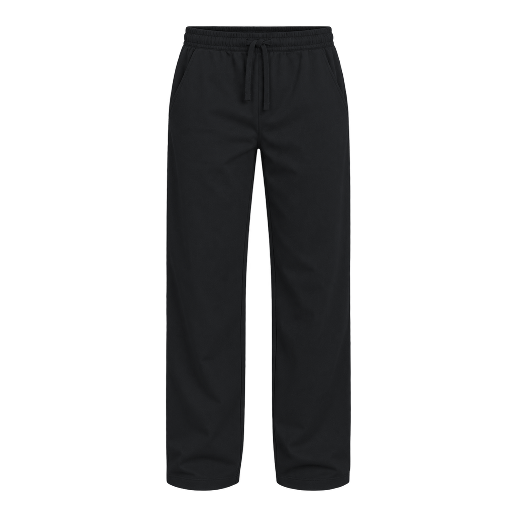 Everyday Drawstring Pants — Black front view