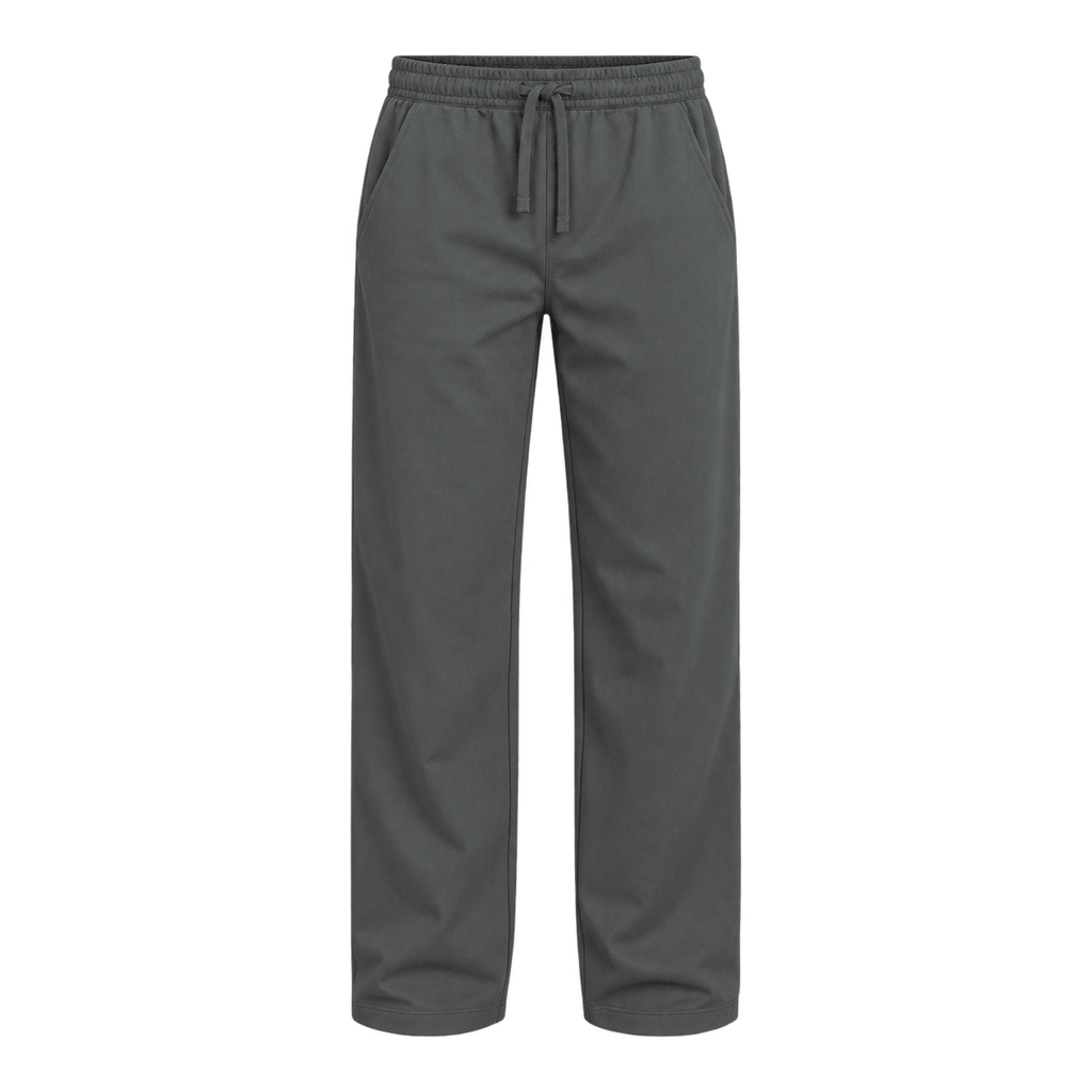 Everyday Drawstring Pants — Charcoal front view