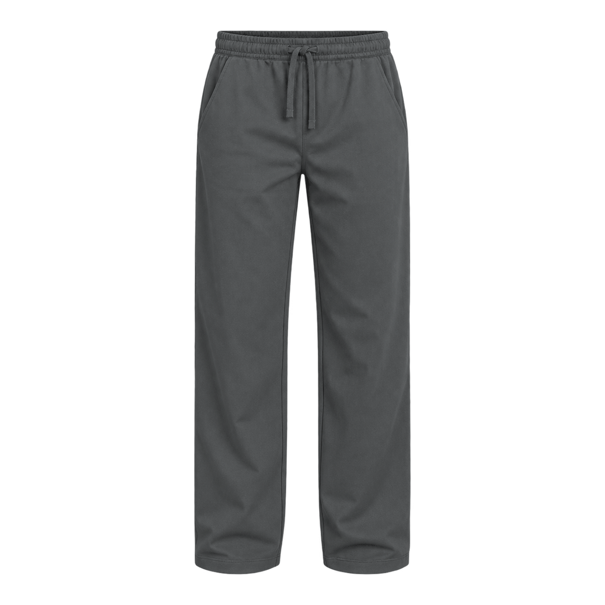 Everyday Drawstring Pants — Charcoal front view