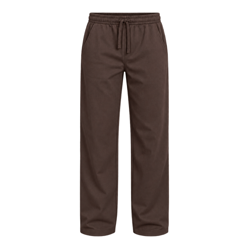 Everyday Drawstring Pants — Chocolate Brown front view