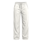 Everyday Drawstring Pants — White front view