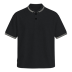 Contrast Trim Polo — Black front view
