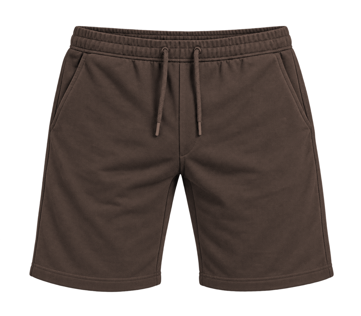 Everyday Drawstring Shorts — Chocolate Brown front view