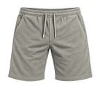 Everyday Drawstring Shorts — Stone front view